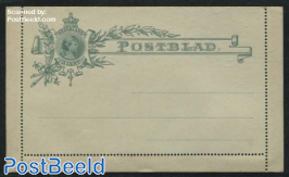 Card letter (Postblad) 3c greem (118x70mm)