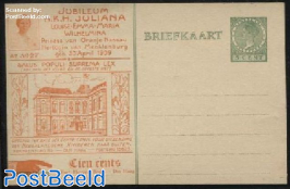 Postcard with private text, Jubileum H.K.H. Juliana