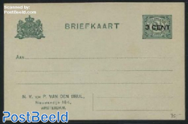Postcard with private text, P. van den Brul