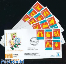 Christmas FDC Mill set (4 covers)