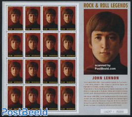John Lennon minisheet (with 16 stamps)