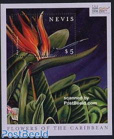 Stamp show s/s, bird of paradise flower