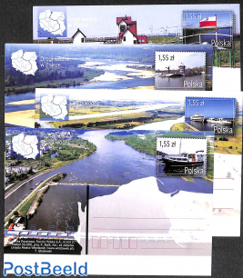 Postcard set, Canals (4 cards)