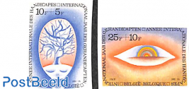 Int. year of disabled people 2v, imperforated