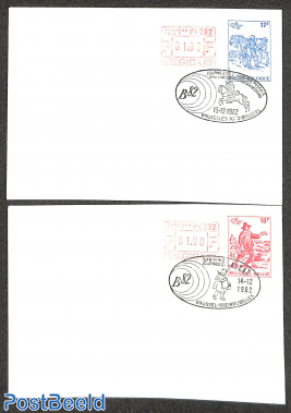 2 envelopes with special cancellations