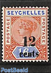 12c, Type II, Stamp out of set