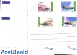 Illustrated postcard set ships (4 cards)