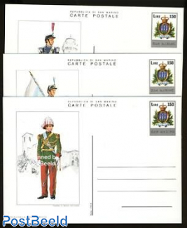Postcard set 150L military uniforms (3 cards)