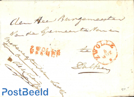 Folding letter from Rotterdam to Schiedam