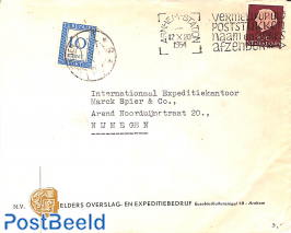 Envelope to Nijmegen, send from Arnhem. Postage due 10c