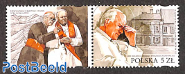 Pope John Paul II 1v+tab, joint issue Slovensko
