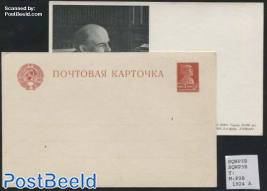 Illustrated Postcard (Lenin greyblack)