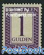Postage due 1 gulden, stamp out of set