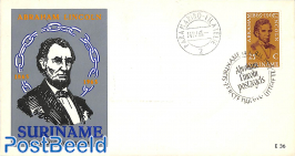 Abraham Lincoln 1v, FDC without address
