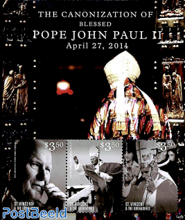 Pope John Paul II 3v m/s