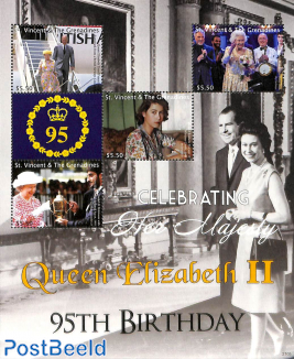 Queen Elizabeth II 95th birthday 5v m/s