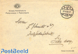 FRANCO label stamp  on cover sent from HEIDEN