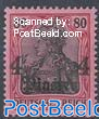 German Post, 4Pia on 80Pf, Stamp out of set