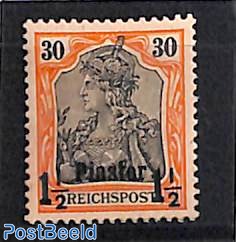German Post, 1.5Pia on 30Pf, Stamp out of set