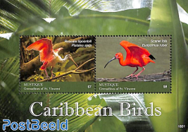 Mustique, Caribbean birds 2v m/s