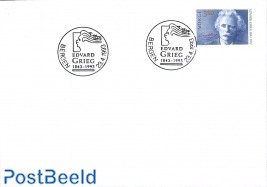 Cover with special cancellation, Edvard Grieg