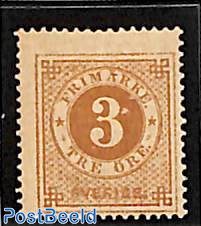 3ore, Perf. 14, Stamp out of set