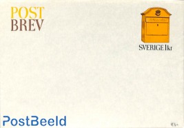 Postal letter. 1kr letter box