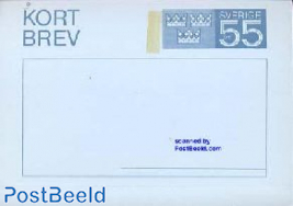Card letter 55o blue