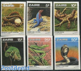 Reptiles 6v, imperforated