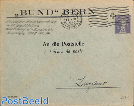 envelope from Bern to Lingnau 
