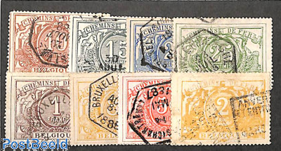 Railway stamps 8v