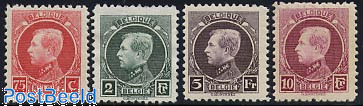 Definitives 4v, King Albert I