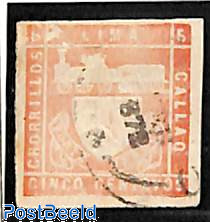 5c light dull red, used