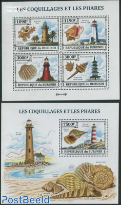 Lighthouses & shells 2 s/s