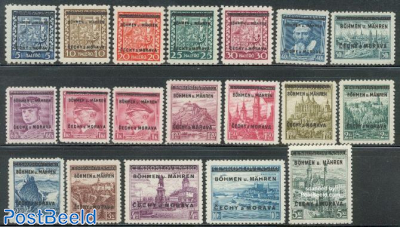 Definitives, overprints 19v