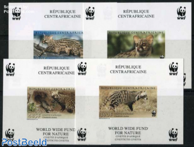WWF, Civet 4 s/s, imperforated