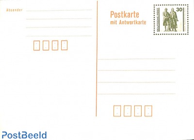 Reply paid postcard  30/30pf