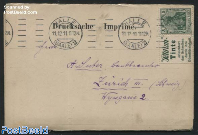 Postcard with stamp with commercial tab pelikan Tinte (R9)