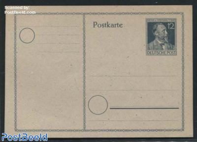 Postcard 12pf, Heinrich von Stephan