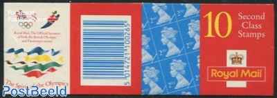 Definitives booklet, 10x2nd, The Spirit of the Olympics, (Questa)