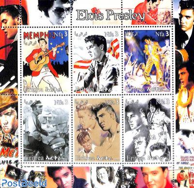Elvis Presley 6v m/s NO OFFICIAL STAMPS, not valid for postage