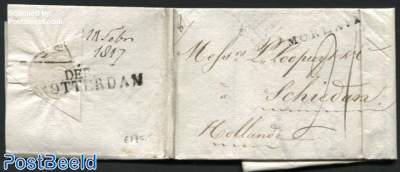 Letter from Morlaix via Rotterdam to Schiedam (NL)