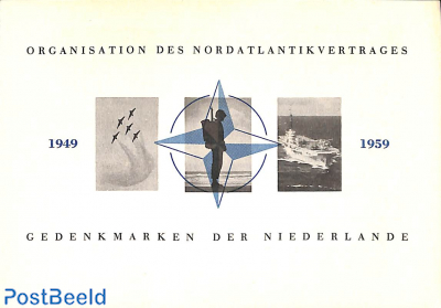 Original Dutch promotional folder from 1959, NATO stamps, German language