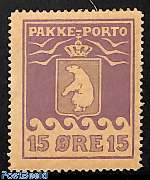 Pakke Porto 15o, Stamp out of set