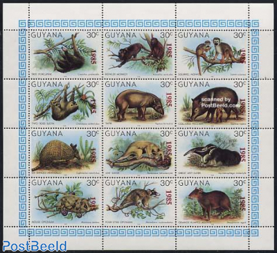 Animals 1985 overprint 12v m/s