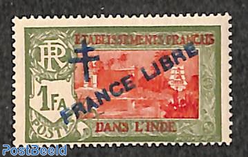 1Fa, FRANCE LIBRE, Stamp out of set