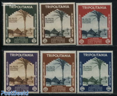 Tripolitania, Colonial Exposition 6v, WITHOUT AIRMAILS