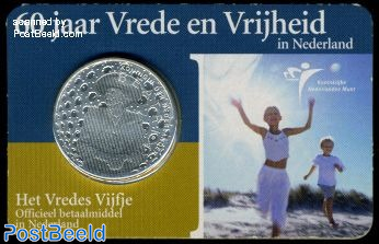 5 euro 2005 Peace and Freedom coincard