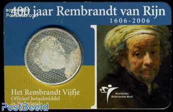 5 euro 2006 Rembrandt coincard