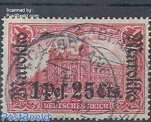 German Post, 1P25 on 1M, used